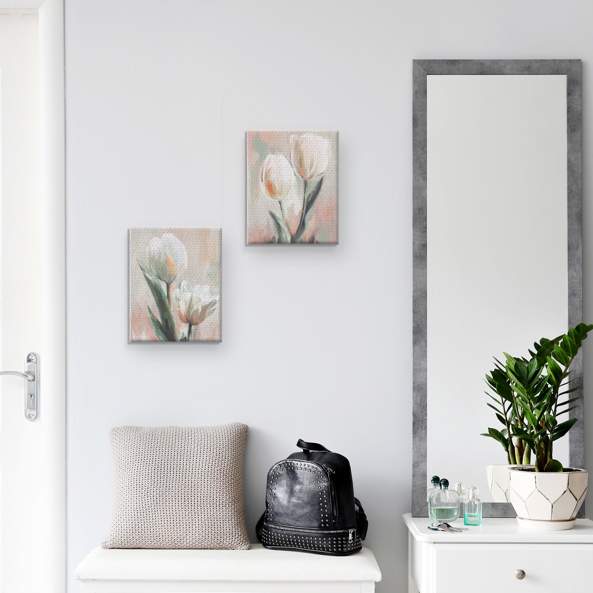 Masterpiece Art Gallery Tulip Duets I & II by Studio Arts Canvas Art Print Set of 2 (11" x 14")