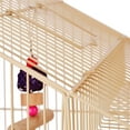 thumbnail image 5 of Yaheetech 62.4''H Rolling Metal Birdcage Parrot Cage with Detachable Stand, Almond, 5 of 13