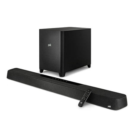 Polk Audio MagniFi Max AX 6.1 Channel Soundbar System with Dolby Atmos/DTS:X and 10” Wireless Subwoofer