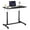 Black, variant on Mobile Height Adjustable Standing Desk, Compact Pneumatic Sit to Stand Computer Desk w/Lockable Casters, Ergonomic Rolling Laptop Table w/Steel Frame for Home Office (Espresso)