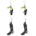 thumbnail image 1 of 2 Pairs Fashion Earrings Girl Ear Ring Bird Pattern Ear Drops Ear Accessory, 1 of 6
