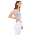 thumbnail image 2 of Women's Seamless Skinny Strap Cropped Cami Top, Acid Wash Grey, One Size, 1PC, 2 of 5