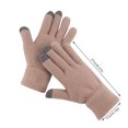 thumbnail image 4 of Qarigey 1 par de guantes de invierno para tejer artesanía cubierta de mano accesorio de ropa guantes y mitones Caqui, 4 of 6