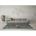 thumbnail image 3 of Ahgly Company Indoor Square Persian Light Blue Traditional Area Rugs, 3' Square, 3 of 4