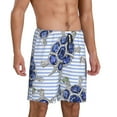 thumbnail image 2 of Naloa Turtle with Blue Stones Men's Short Pajama Pants, Lounge Comfort Shorts with Elasticized Waistband and Side Pockets - 4X-Large, 2 of 9