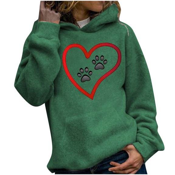 Edvintorg Women's Fashion Hoodies & Sweatshirts Clearance Cute Print Long Sleeve Casual Lightweight Pullover Tops Fall Sweatshirts For Women 2024