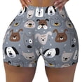 thumbnail image 2 of Uemuo Cute Dog Faces Pattern Women Workout Impact Shorts Scrunch Butt Lifting Gym Shorts Seamless Booty Biker Shorts-X-Large, 2 of 8