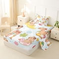 thumbnail image 2 of Erosebridal Swimming Capybara Kid Twin Sheet Sets, Summer Ocean Seashell Bedding, 3-Piece, 2 of 5