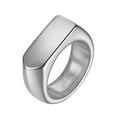 thumbnail image 2 of Joernso Retro Ring Pure Color Polished Titanium Steel Flat Surface Simple Style Luster Multi Sizes Anti-Rust Lightweight Finger Jewelry, 2 of 8