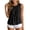 Black, variant on Womens Sleeveless Tiered Ruffle Tank Tops- Crew Neck Summer Relaxed Fit Ribbed Knit Casual Cute Babydoll Tops White Size S