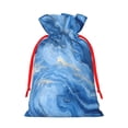 thumbnail image 2 of Linen Bundle Pocket Gift Bag Drawstring Opening And Closing Method For Christmas Birthday Anniversary As A Gift Packaging Medium Steelblue Marble_1, 2 of 8