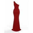 thumbnail image 7 of Iyufng Womens Summer Dresses One-Shoulder Pleated High-Slit Sleeveless Fitted Maxi Dress Gown Dress, 7 of 7