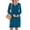 Navy Blue, variant on Zeagoo Casual Dress Ethnic Dress Shift Dress Mini Long Sleeve Floral Spring A Line