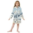 thumbnail image 6 of FORMRS Niños Bathrobe Unisex Hooded Robe Soft Plush Pajamas Sleepwear, Size 7-9T, Winter Village Serenity, 6 of 7