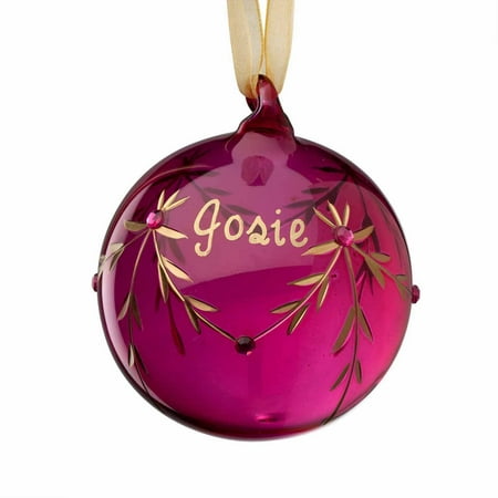 Personalized Glass Christmas Ornament - July