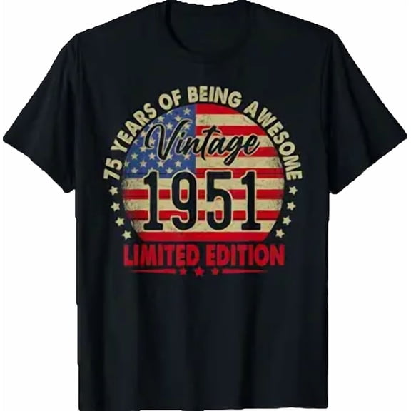 Vintage 1951 75th Birthday 75 Years Old T-Shirt