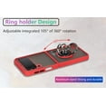 thumbnail image 6 of is Specially Designed for Samsung Galaxy Z Flip3(5G) Anti-Fall,Anti-Fingerprint, Built-in 360° Rotating Ring Bracket Solid and Durable Magnetic car Phone case, Suitable for 6.7inches Women-Red, 6 of 6