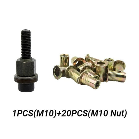 

BCLONG 21PCS Hand Rivet Nut Head Nut set M3-M12 For Hand Rivet Tool Belt with 20pcs Nut