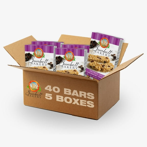 Sunbelt Bakery Oatmeal Raisin Chewy Granola Bars, 40-1.0 OZ Bars (5 Boxes)
