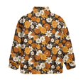 thumbnail image 5 of Uorisanigo Girls Half Zip Sweatshirt with Long Sleeve, Oversized Hippie Flowers Sweatshirts for Teen Girl, Fall Fashion Drop Shoulder Pullover Top Jackets Athletic Outerwear, 5 of 7