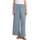 thumbnail image 1 of Pantalones de rayas de tiro alto y pierna ancha para mujer INSPIRE CHIC, con cordón, de algodón, sueltos, color azul, 1 of 6