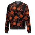 thumbnail image 4 of Women's Cute Cartoon Print Bomber Jacket Lightweight Zip-Up Casual Outerwear Trendy Fashion Coat, 4 of 5