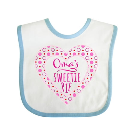 

Inktastic Oma s Sweetie Pie with Pink Hearts Boys or Girls Baby Bib