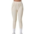 thumbnail image 2 of Dxzfnsa High Waisted Leggings for Women - Soft Athletic Tummy Control Yoga Pants for Cycling Dance Tights Pantalones Para Mujer,Beige-L, 2 of 4