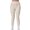01_Beige, variant on Womens Rib Pants High Waisted Trousers Trendy Tight Long Pant Yoga Athletic Pant Trousers Legging