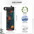 thumbnail image 4 of Yiaed Colorful Owl Forest Print Water Bottle with Straw Lid, Stainless Steel Double Wall Insulated Water Bottle | Leak-Proof and Spill-Proof Water Bottle, 4 of 8