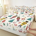 thumbnail image 3 of Feelyou Kawaii Pink Nutcracker Twin Sheet Sets, Christmas Princess Xmas Twin Fitted Sheet, Teen Kid Child Flat Sheet, Microfiber Bedroom Decor, 3-Piece, 3 of 7