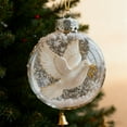 thumbnail image 2 of Taicans ‌Snowflake Christmas Tree Ornament with Glitter & Snow,Elegant Holiday Decor for Xmas Tree,Unique Hanging Bauble for Festive Season,2D‌, 2 of 5