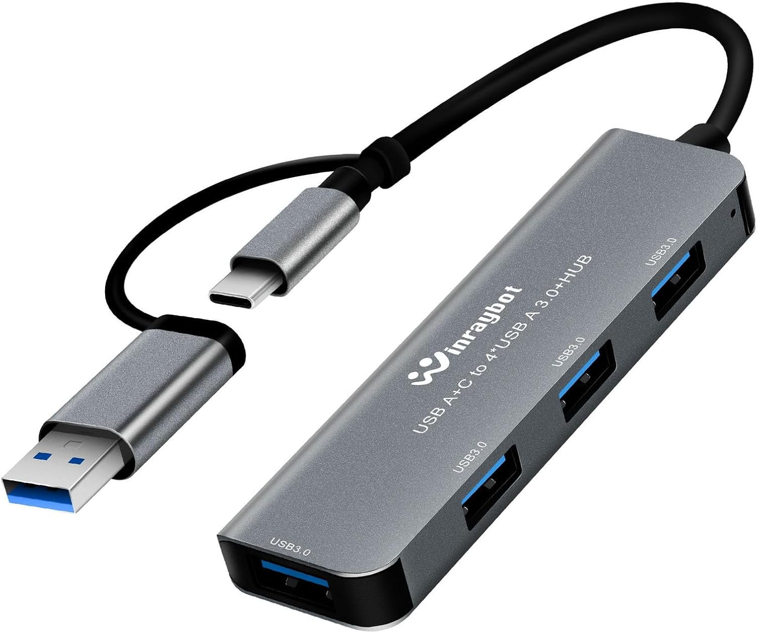 HRTGFD-USB HUB for Laptop,USB Splitter USB c hub USB USB 3.0 hub,USB c hub (USB A/C HUB with 4 * 3.0 and no HDMI)