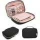 thumbnail image 1 of Bolsa organizadora de joyas, estuches de almacenamiento de joyas de viaje para collares, pendientes, anillos, pulseras, bolsa de almacenamiento de joyas negra, 1 of 5