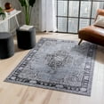 thumbnail image 2 of Well Woven Machine Washable Nile Tarifa Vintage Bohemian Medallion Floral Border Grey 7'7" x 9'6" Area Rug, 2 of 8