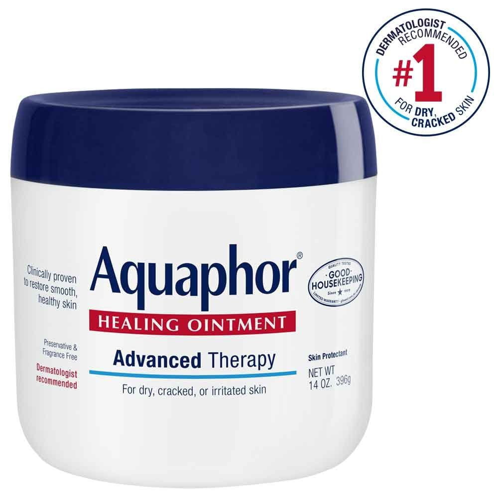 Aquaphor Healing Ointment, Dry, Cracked and Irritated Skin Protectant, 14 Oz (Pack of 2)