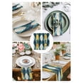 thumbnail image 4 of Hokiten Kitchen Dinner Napkins Set of 4 Turquoise Yellow Abstract Cloth Napkins Reusable Washable Table Napkins for Weddings Cocktail Parties Holiday Table Decor 20x20 Inch, 4 of 8