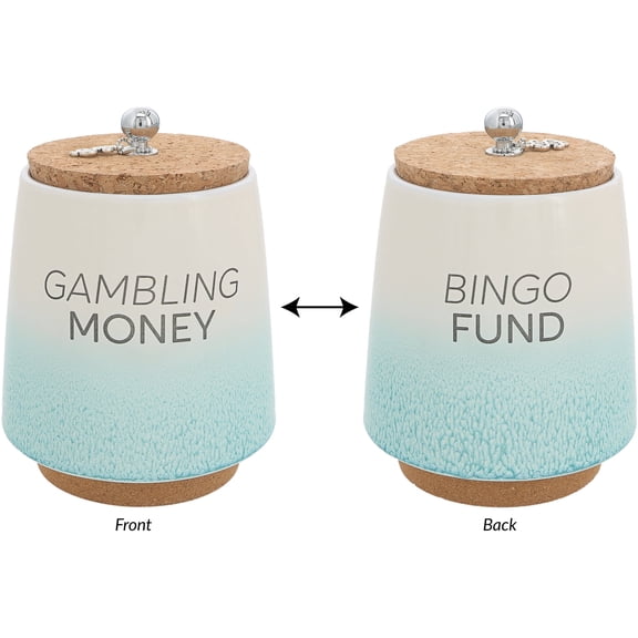 Pavilion Gift Company - Gambling - 6.5" Ceramic Savings Bank