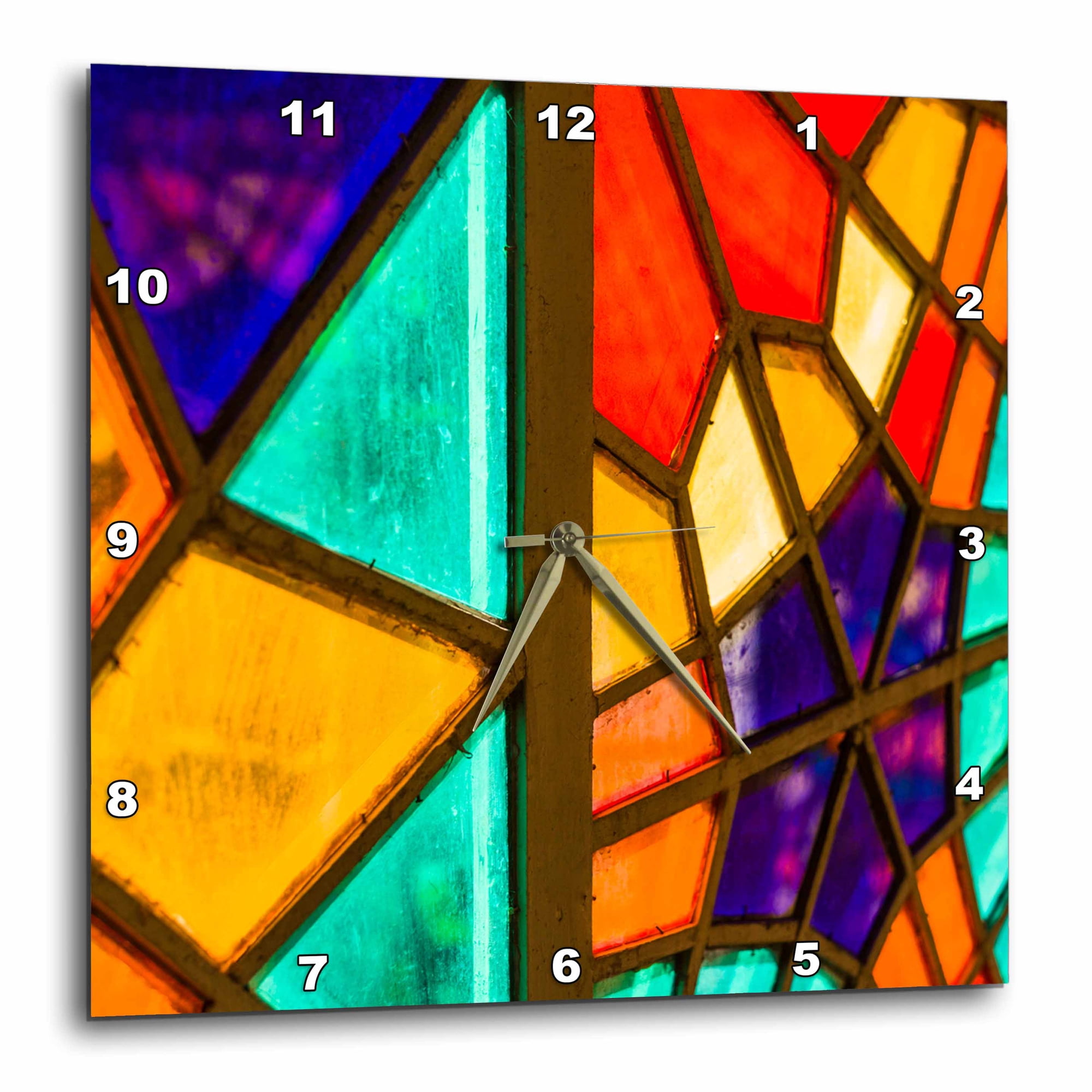 3drose, Georgia, Tbilisi. Old Town, Georgian Building with Stained Glass., 10x10 Wall Clock