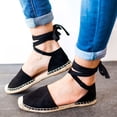 thumbnail image 5 of ZTTD Womens Flat Lace-Up Summer Holiday Sandals Shoes Strap Shoes Black, 5 of 8