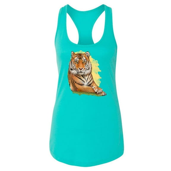 Laying Down Lion Racerback Tank Women -SPIdeals Designs, Female x-Large