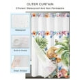 thumbnail image 2 of No Hook Cloth Fabric Shower Curtain with Snap in Liner, Coastal Gnomes Waterproof Shower Curtains Set with See Through Top Window, Ocean Starfish Shell Palm Tree Butterfly Bath Curtains 60"x72", 2 of 6