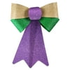Way To Celebrate Mardi Gras Glitter Bow Decoration, 9” x 13”, for Doors, Windows, Tables, Celebrations