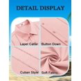 thumbnail image 5 of COOFANDY Men's Cuban Guayabera Shirt Short Sleeve Button Down Shirts Casual Summer Beach Linen Shirts, 5 of 6