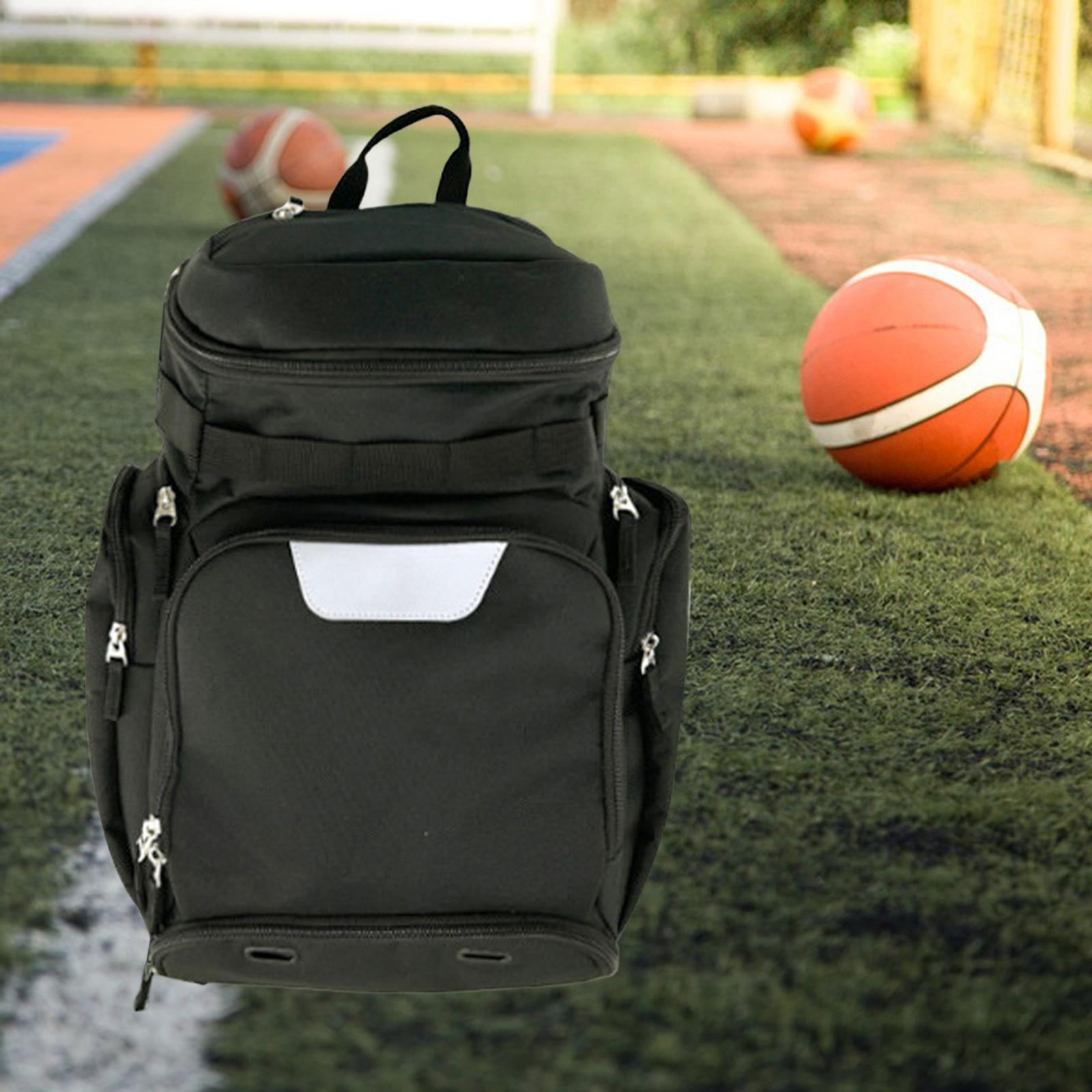 Basketball Soccer Bag Travel Bag with Shoe and Ball Compartment Sport Bag for Purpose Baseball Bag Large Capacity Black