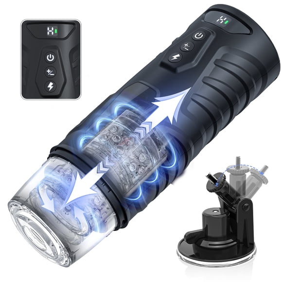 Tluda Automatic Male Masturbator Cup with 10 Thrusting & Rotating Modes, Electric Stroker Toy, Adult Sex Toys for Men