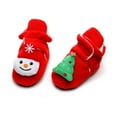 thumbnail image 4 of XIMIN Toddler Girls Boys First Walkers Slippers with Gripper Soles Christmas Santa Claus Kids Baby Cozy Plush Fleece Booties Slip-On Keep Winter Warm Shoes, 4 of 6