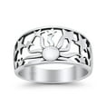 thumbnail image 4 of Sun Rays With Stars Sunshine Half Rounded Design Thumb Ring Size 8, 4 of 5