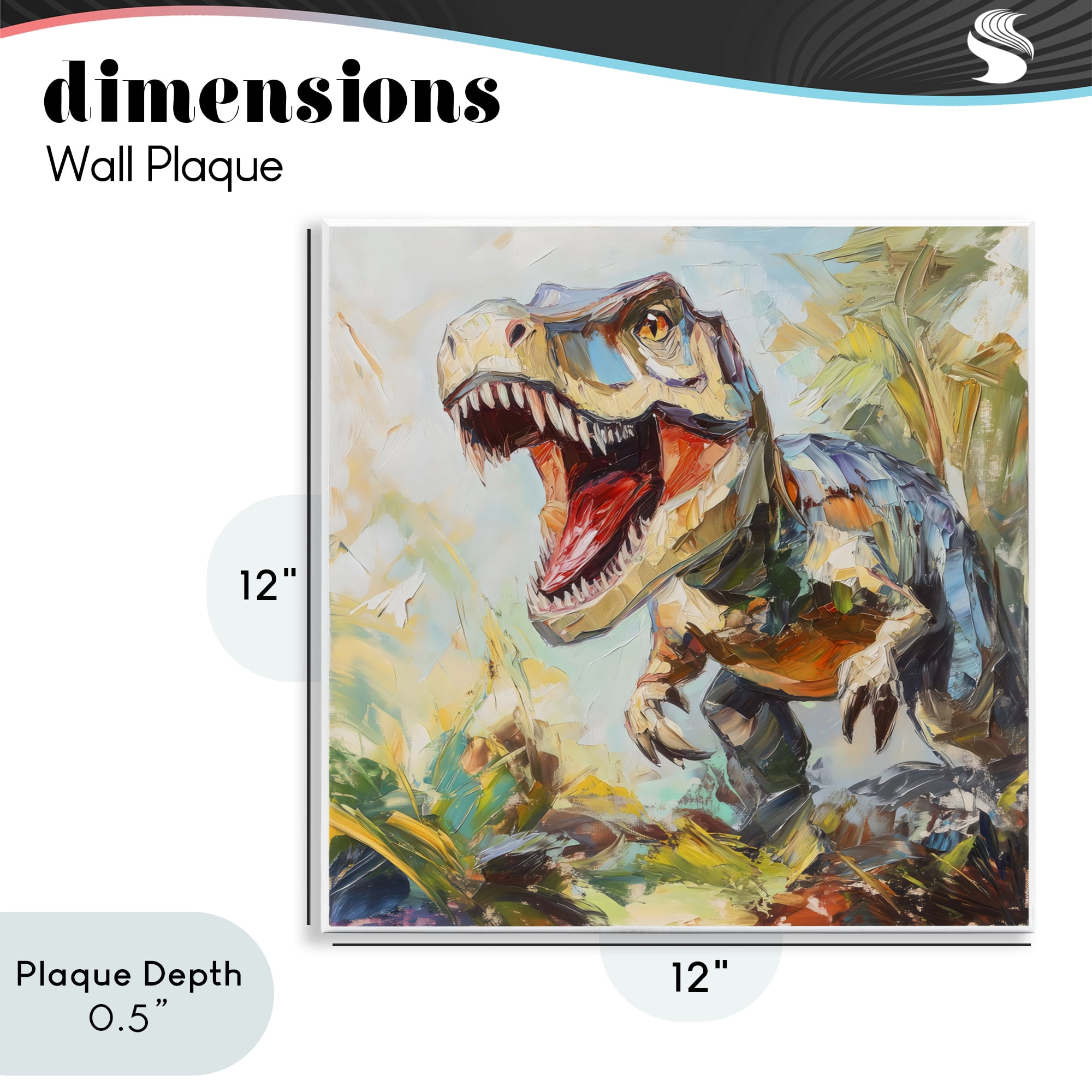 Stupell Industries Enchanting T-Rex Roar Wall Plaque Art, design by Creative Studio