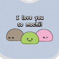 thumbnail image 4 of Inktastic I Love You So Mochi Boys or Girls Baby Bib, 4 of 4